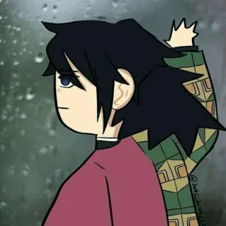 🌊 Giyu Tomioka Demon Slayer Anime, Demon Slayer, Giyu Tomioka, Manga, Fan Art telegram sticker