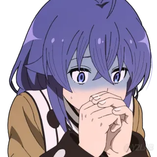 😨 애니메이션, 무서워, 불안, 캐릭터 telegram sticker
