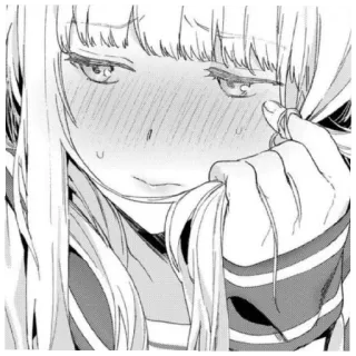💖 Anime, Mangá, Garota, Rubor, Cabelo, Retrato telegram sticker