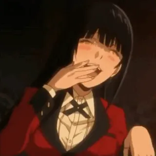 🥀 Yumeko Jabami Kakegurui Anime, Kakegurui, Yumeko Jabami, Jeux d'argent, Dessin animé whatsapp sticker