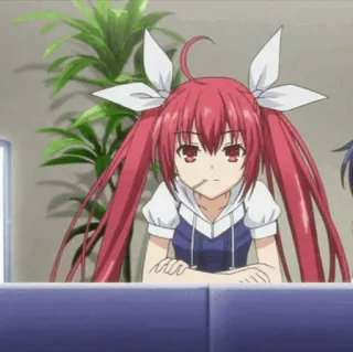 🔥 Itsuka Kotori Date A Live anime, girl, twintails, red hair, kotori itsuka, date a live telegram sticker