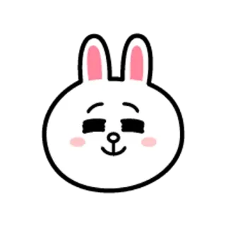 😋 Cony Cony, Line Friends, coniglio, coniglio, personaggio, adesivo, cartone animato telegram sticker