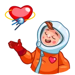 😘 cartoon, heart, love, cute, character, orange, romantic, happy telegram sticker