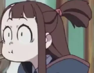 😳 Atsuko Kagari Little Witch Academia Аниме, Little Witch Academia, Ацуко Кагари, Смешной, Мультфильм, Милый telegram sticker