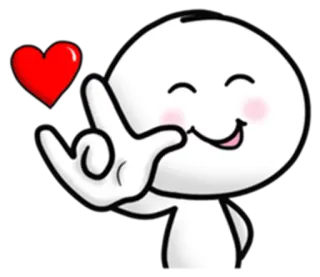 🤘 amore, cuore, carino, cartone animato, personaggio telegram sticker