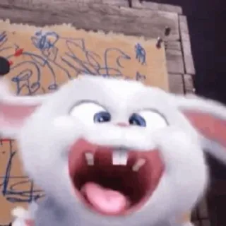 🐰 Snowball The Secret Life of Pets Hase, Tier, Cartoon, animiert, süß, Haustier telegram sticker