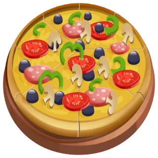 🍕 pizza, comida, italiano, delicioso, pepperoni, champiñón telegram sticker