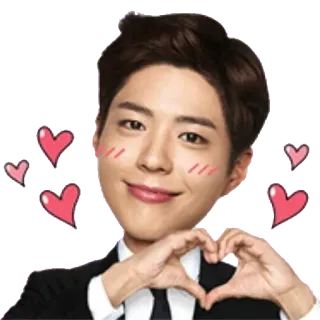 ❤️ coeurs, amour, coréen, acteur, homme, sourire telegram sticker