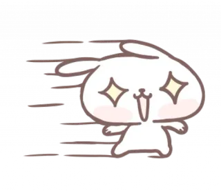 🎀 thỏ, dễ thương, lấp lánh, hoạt hình telegram sticker