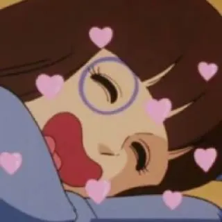 🍄 anime, love, hearts, cartoon telegram sticker