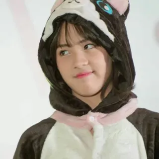 🐄 menina, kigurumi, capuz, fofo, cosplay, macacão whatsapp sticker