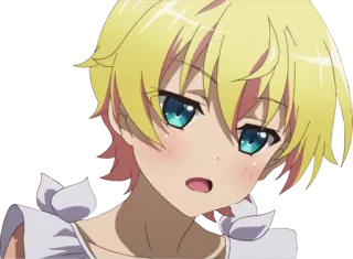 😒 Anime, Bionda, Carina, Femminile, Personaggio, Ragazza, Manga whatsapp sticker