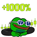 📈 +1000% Meme, Pepe, Lợi nhuận, Stonks, Tài chính, Tăng trưởng whatsapp sticker