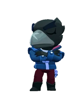 👎 Crow Brawl Stars crow, brawl stars, game, character, bird, rogue telegram sticker