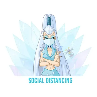 🥶 SOCIAL DISTANCING distanciamento social, saúde, pandemia, desenho animado, personagem telegram sticker