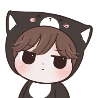 😼 Cartoon, Niedlich, Junge, Bär, Kawaii, Anime telegram sticker