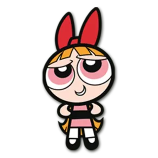 😏 Blossom The Powerpuff Girls cartoon, character, Blossom, Powerpuff Girls, animated telegram sticker