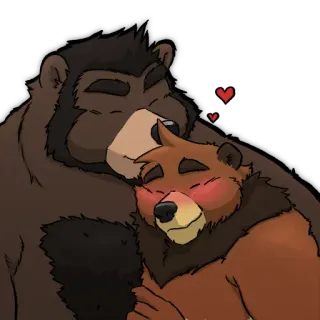 💋 beruang, cinta, kasih sayang, kartun, hewan telegram sticker