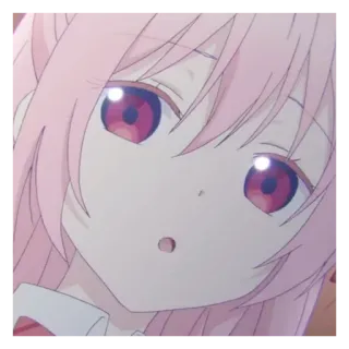 🍽 anime, dziewczyna, różowe włosy, słodka, manga, kreskówka whatsapp sticker