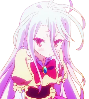 😞 Shiro No Game No Life Anime, Dễ thương, Manga, Cô gái, Shiro, No Game No Life, Loli, Kawaii whatsapp sticker