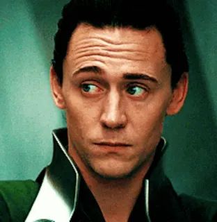 😐 Loki Loki, Tom Hiddleston, Marvel, personagem, deus, Asgard, vilão telegram sticker