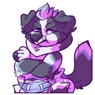 😤 furry, cartoon, animal, anthro, character, cute whatsapp sticker
