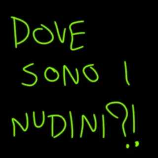 🔞 DOVE SONO I NUDINI?! 이탈리아어, 텍스트, 질문, 유머 telegram sticker