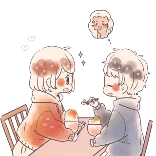 🍧 carino, kawaii, anime, amicizia, mangiare, leone telegram sticker