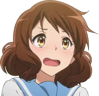 😅 Anime, Cartoon, Mädchen, Ausdruck, besorgt, süß telegram sticker