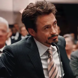 😒 Tony Stark Iron Man iron man, tony stark, robert downey jr, marvel, empresario whatsapp sticker