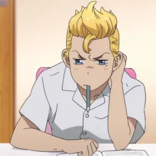 ⏱ Anime, Ragazzo, Scuola, Studio, Scrittura, Penna telegram sticker
