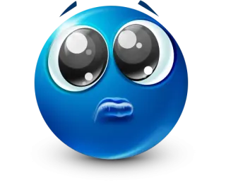 🤩 Emoji, Cara, Azul, Dibujos animados whatsapp sticker