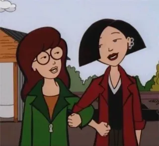 🌟 Daria animated, cartoon, friendship, female, teen telegram sticker