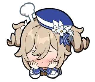 😳 Barbara Genshin Impact anime, game, cute, kawaii telegram sticker