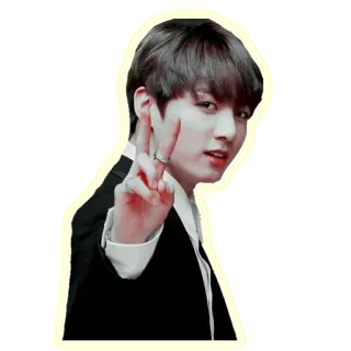 ✌️ Jungkook K-pop, BTS, chanteur, Jungkook, Idole telegram sticker