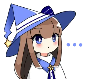 💬 bruxa, magia, anime, fofo, mangá, menina, desenho animado telegram sticker