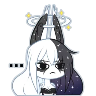 😒 ... espada, personaje, anime, fantasía, arma, chica, brillo whatsapp sticker