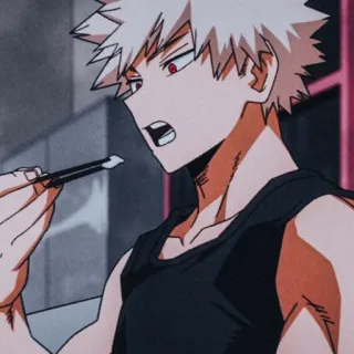 🍜 Bakugo Katsuki My Hero Academia Anime, Manga, Bakugo, My Hero Academia, Katsuki, Personnage whatsapp sticker