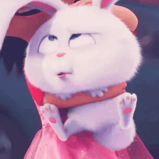 🎟 Snowball The Secret Life of Pets lapin, mignon, animal, dessin animé, animé, animal de compagnie whatsapp sticker