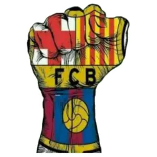 👊 FCB football, club, flag, sports, team, Barcelona telegram sticker