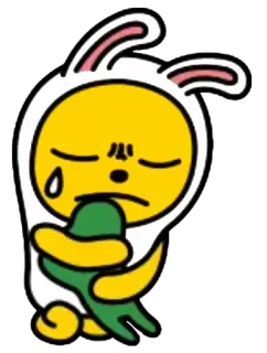 😑 Kartun, Sedih, Menangis, Lucu, Karakter, Kelinci telegram sticker