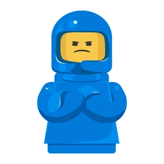 😤 Lego, luar angkasa, marah, astronaut, mainan whatsapp sticker