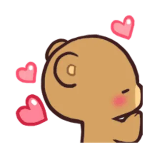 😘 bear, love, heart, cute, cartoon telegram sticker