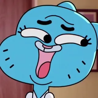 😱 Nicole Watterson The Amazing World of Gumball Cartoon, Katze, animiert, Fernsehsendung, lustiges Gesicht whatsapp sticker