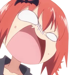 😤 Satania Gabriel Dropout Anime, Satania, Gabriel Dropout, Komedia, Manga, Reakcja whatsapp sticker