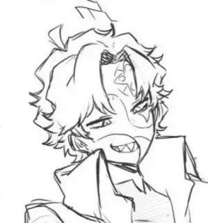 💉 Charakter, Skizze, Zeichnung, Anime telegram sticker