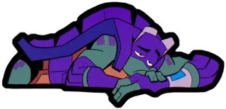 ☹️ Donatello Rise of the Teenage Mutant Ninja Turtles โดนาเทลโล, rise of the teenage mutant ninja turtles, การ์ตูน, ตัวละคร, เศร้า, พักผ่อน telegram sticker