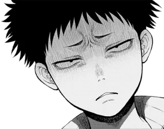 😐 manga, anime, portrait, face, expression, upset telegram sticker