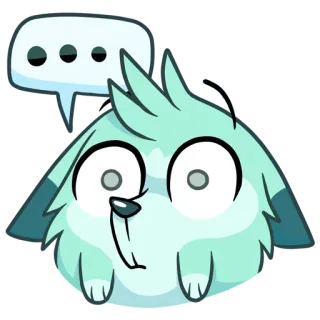 🤓 dessin animé, animal, mignon, bulle de dialogue, poilu, fantaisie, illustration telegram sticker