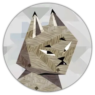 😶 wolf, geometric, animal, abstract, sticker telegram sticker
